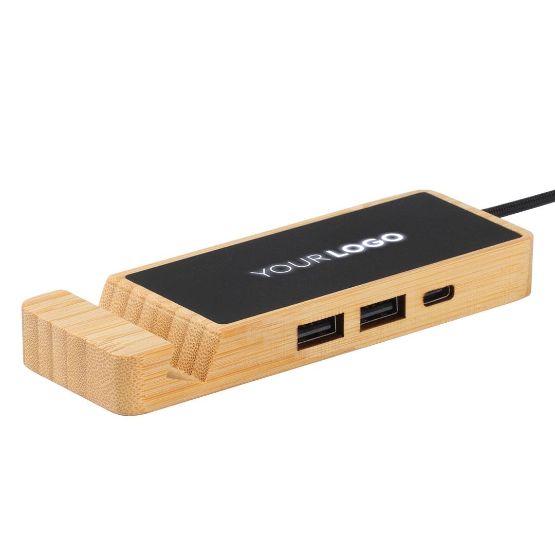 ENNIO, usb hub me 3 porte, mbajtës telefoni