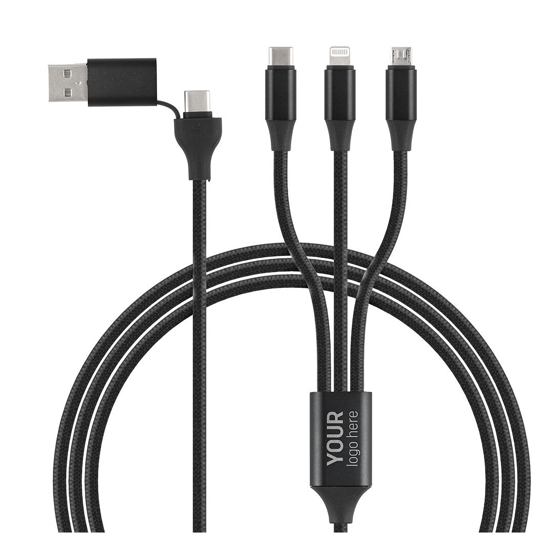 FLET 60W 6IN1, kabllo usb type-c për karikim dhe të dhëna, 6 në 1, 60w