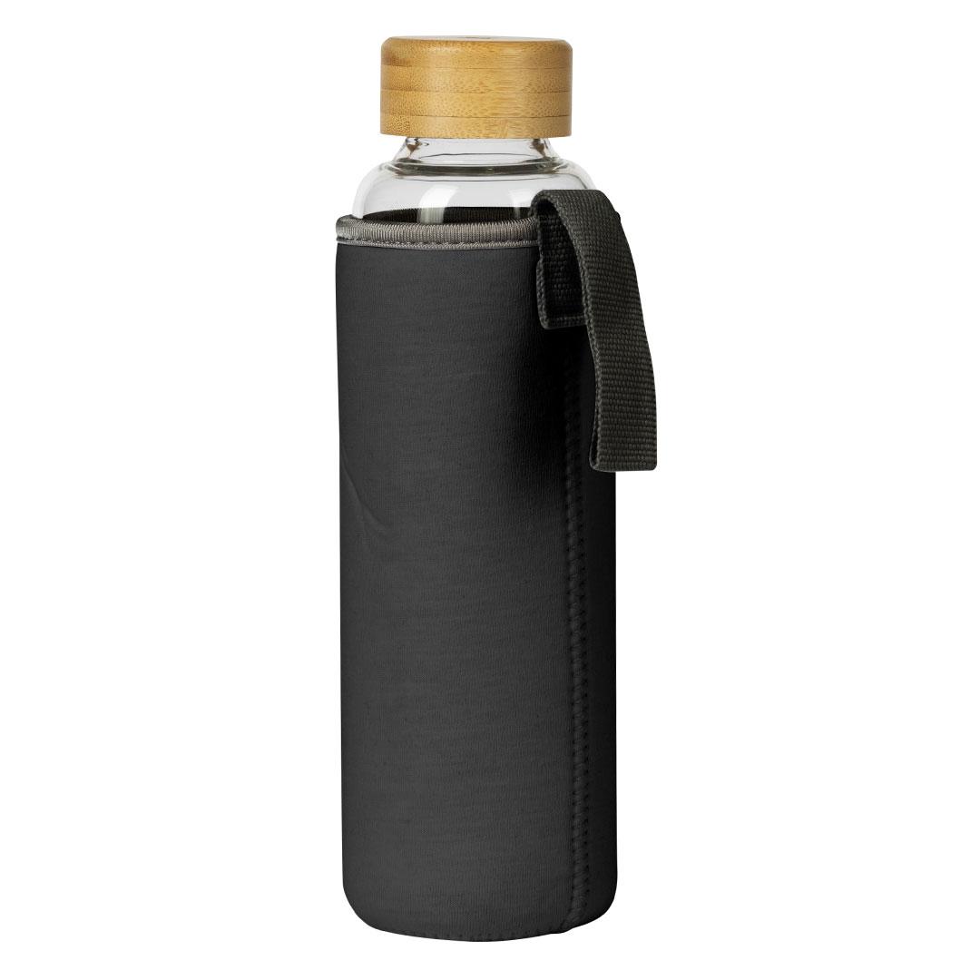 ICE, shishe qelqi me ujë me kapak neopreni, 600 ml