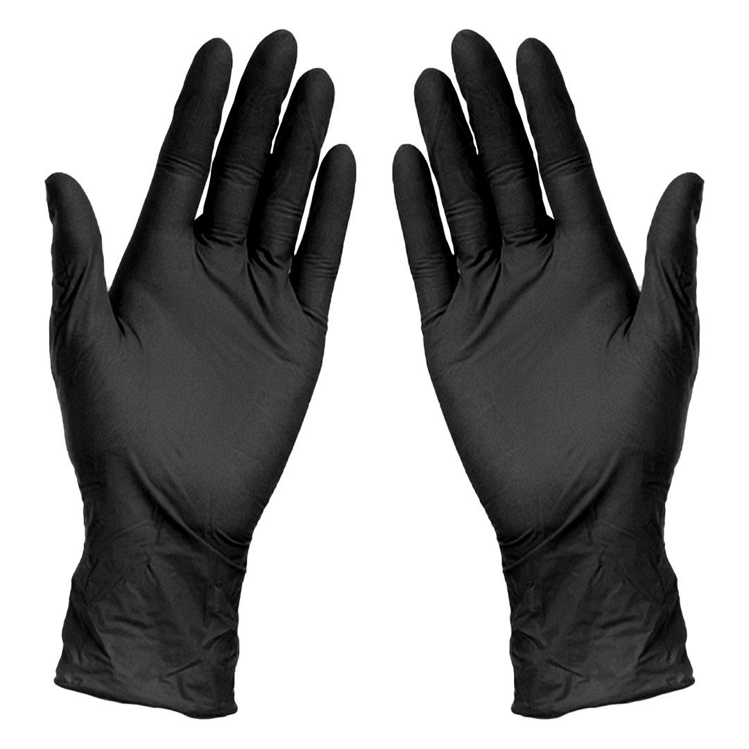 NITRILE GLOVES, doreza njëpërdorimshe me nitril, 100 cope, e zezë